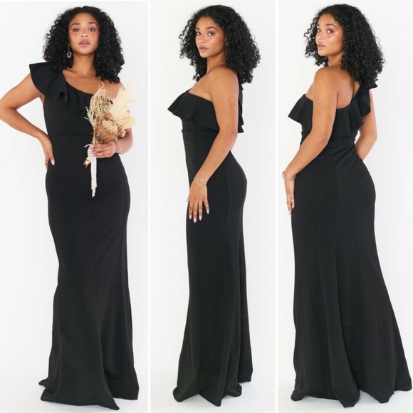 Show Me Your MuMu Dresses & Skirts - SHOW ME YOUR MUMU Florentine Maxi Dress in Black Stretch One Shoulder Small NEW